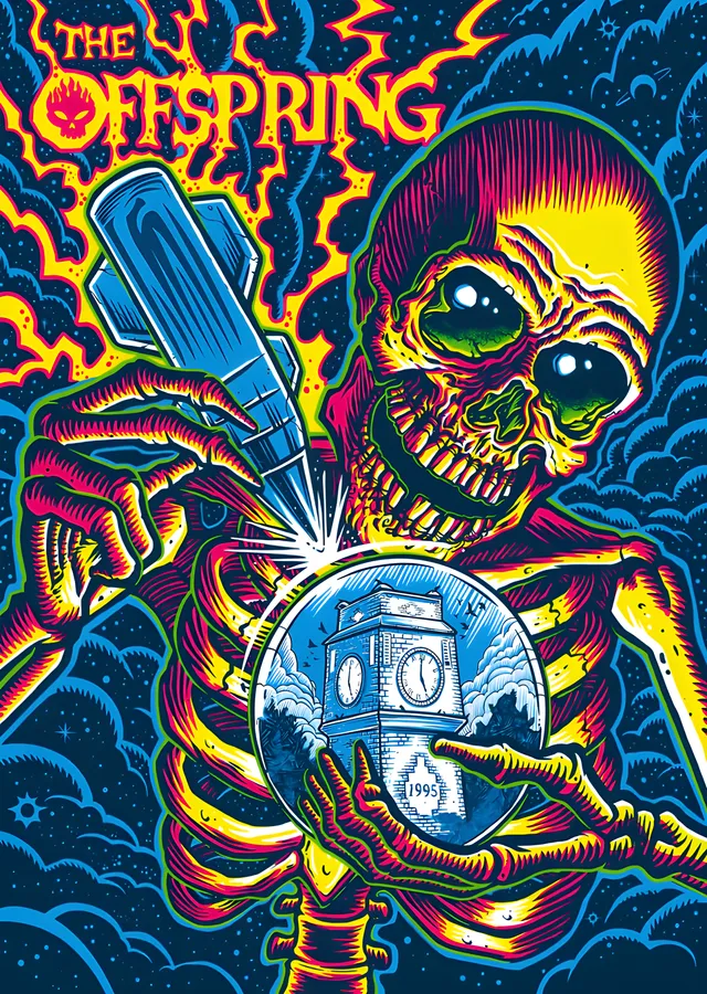 The Offspring - Psikedelik İskelet metal tablo