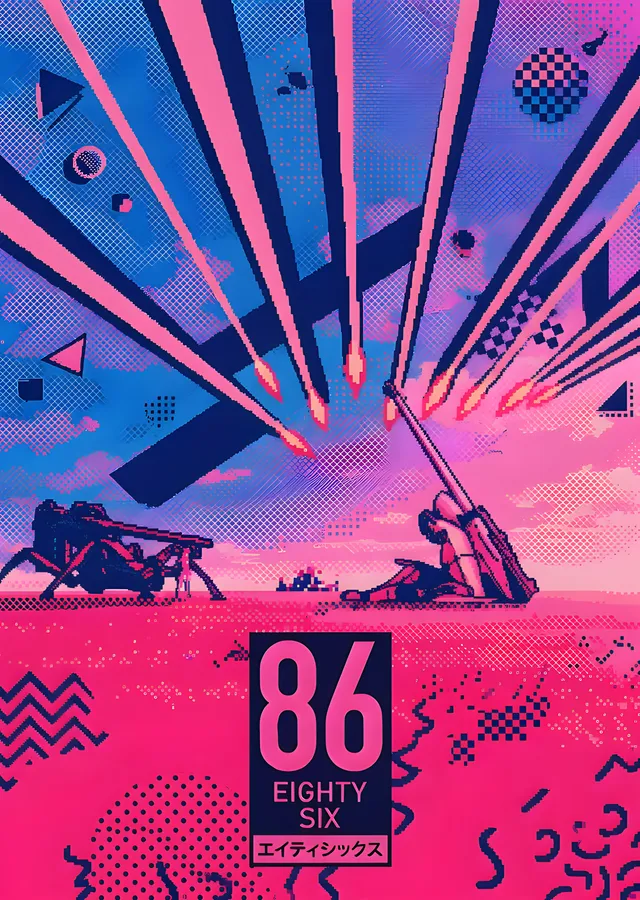 86 Eighty-Six - Pembe Ufukta Savaş Aracı metal tablo