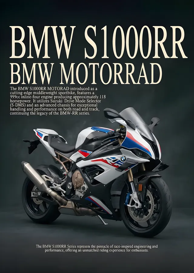 BMW S1000RR - Tanıtım Afişi metal tablo