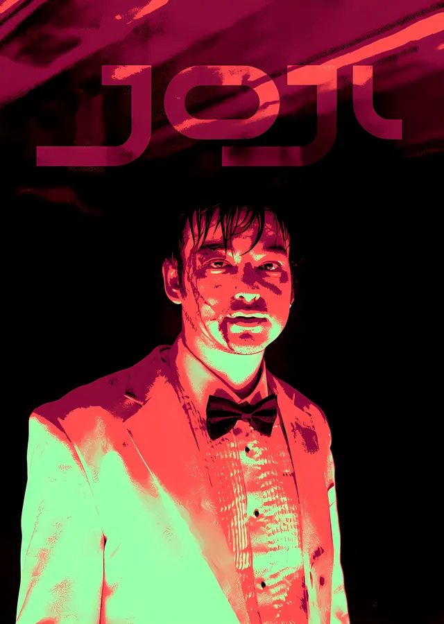 Joji - Neon Çift Renk Portre metal tablo
