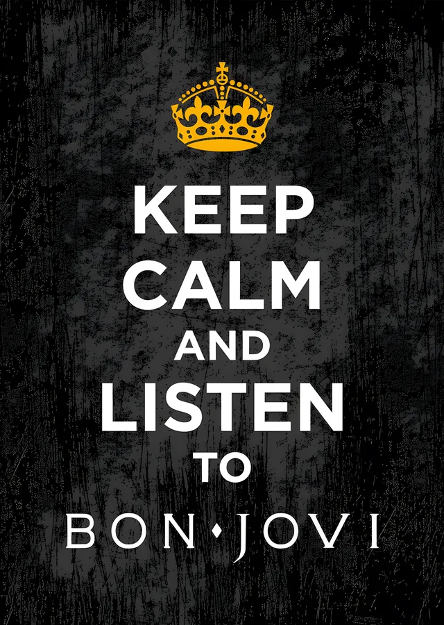 Bon Jovi - Keep Calm Afişi metal tablo