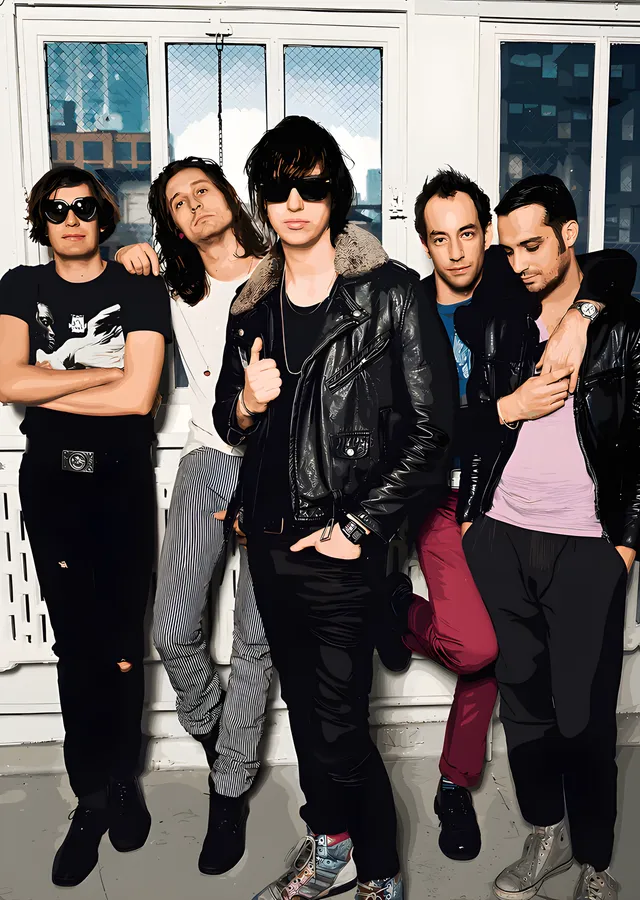 The Strokes - Sokakta Grup Karesi metal tablo