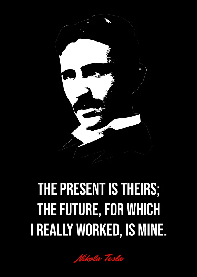 Nikola Tesla - Gelecek Benim metal tablo