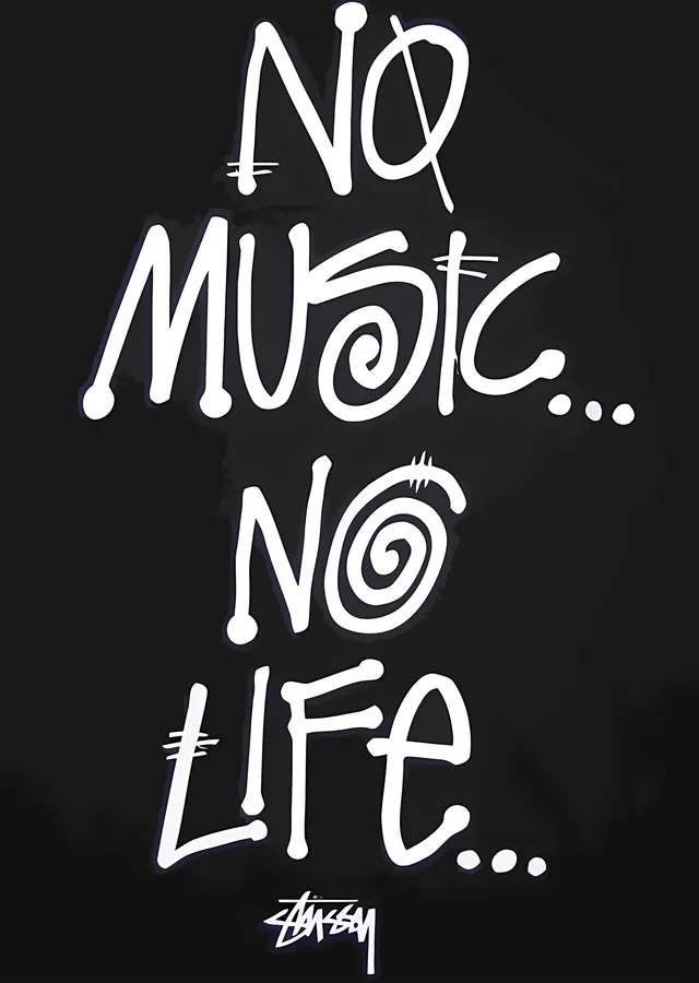 No Music No Life - El Yazısı metal tablo