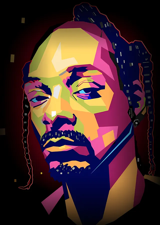 Snoop Dogg - Pembe Mavi Renk Blokları metal tablo