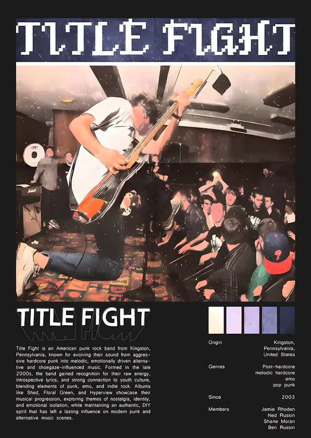 Title Fight - Grup Künyesi metal tablo
