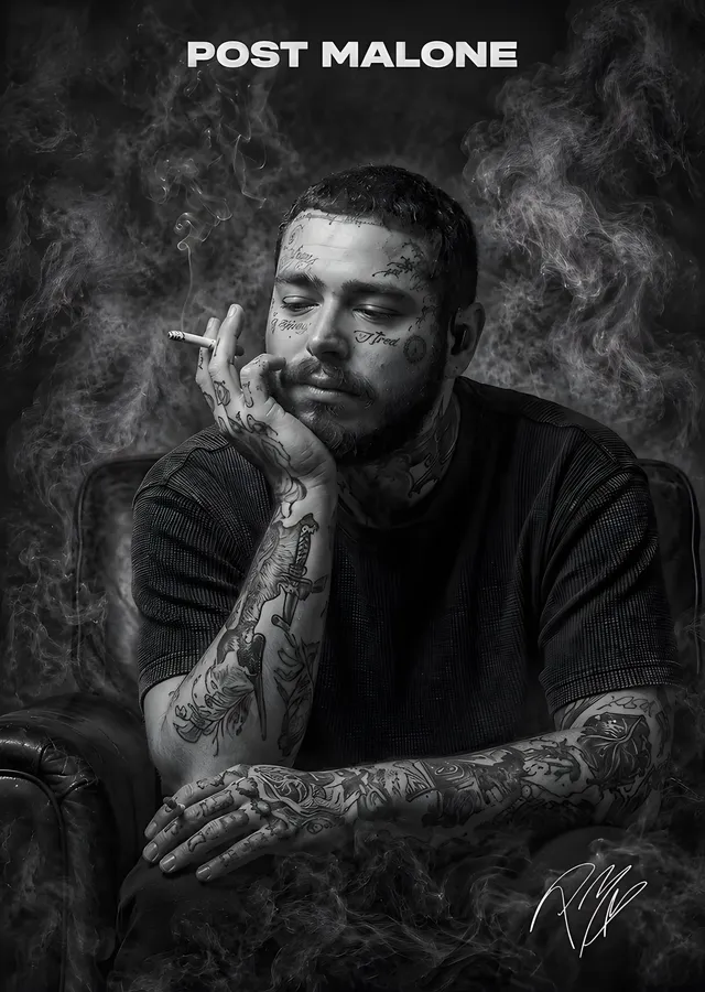 Post Malone metal tablo