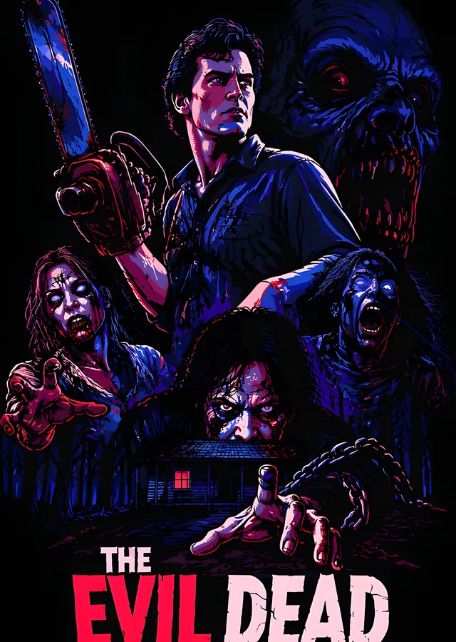 The Evil Dead - Ash Williams ve Testere metal tablo