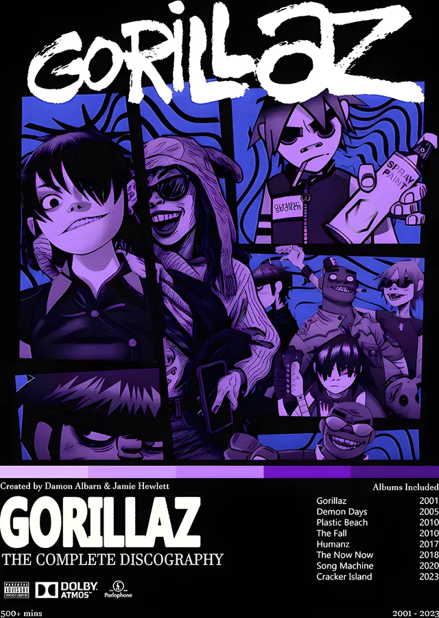 Gorillaz - The Complete Discography metal tablo