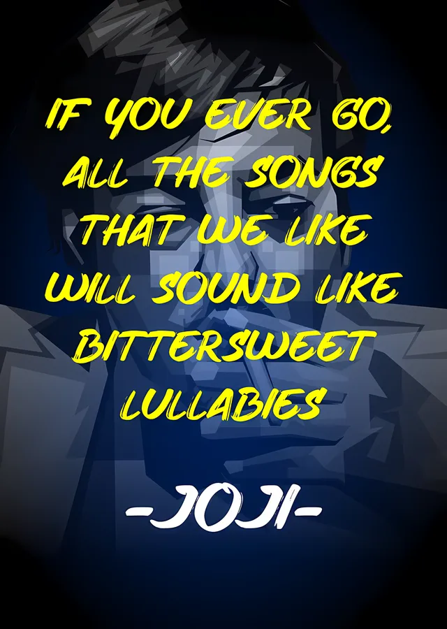 Joji - Bittersweet Lullabies Şarkı Sözü metal tablo