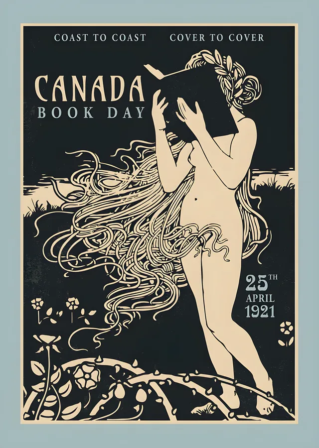 Canada Book Day 1921 metal tablo