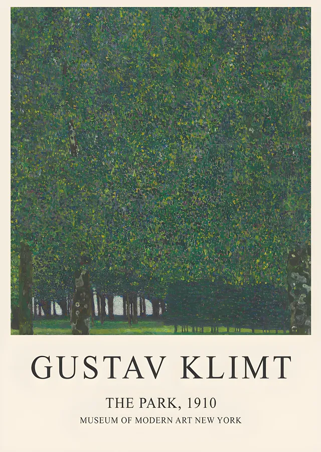 Gustav Klimt - Park metal tablo