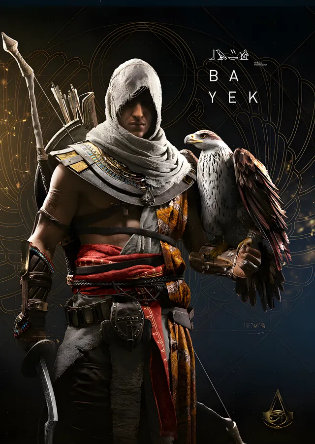 Assassin's Creed Origins - Bayek ve Kartalı metal tablo
