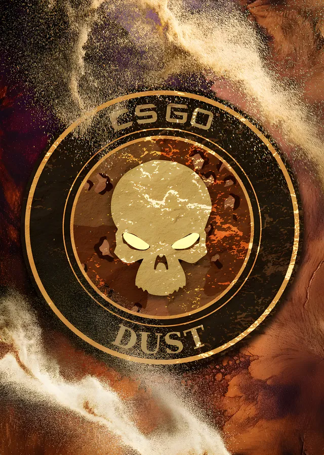 Counter-Strike Dust - Altın Madalyon metal tablo