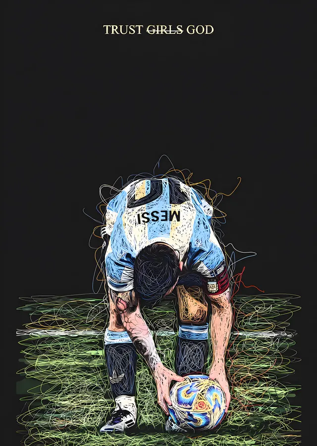 Lionel Messi - Serbest Vuruş Öncesi metal tablo
