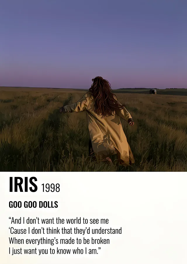 Goo Goo Dolls - Iris 1998 metal tablo