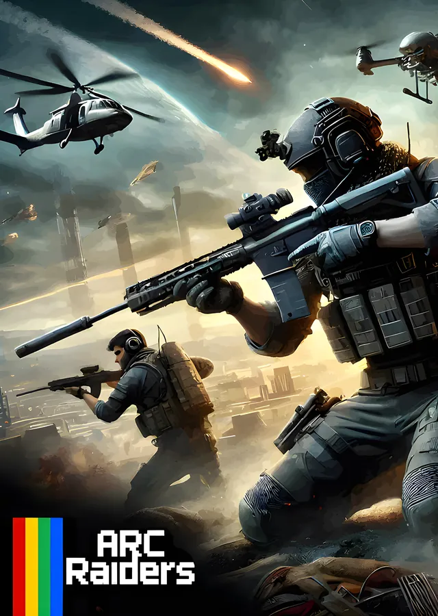 ARC Raiders - Helikopter Destekli Çatışma metal tablo