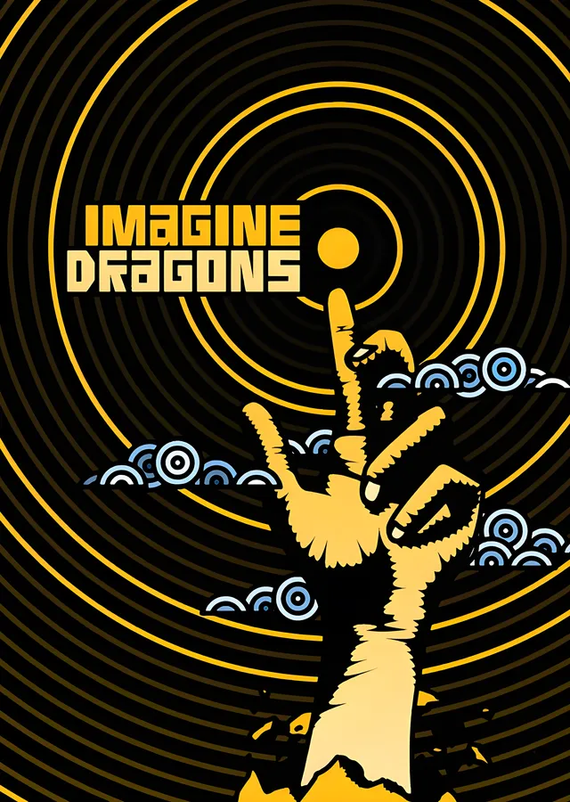 Imagine Dragons - Sarı Halkalar ve El metal tablo