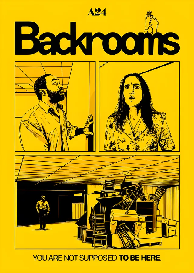 Backrooms - Çizgi Roman Panelleri metal tablo