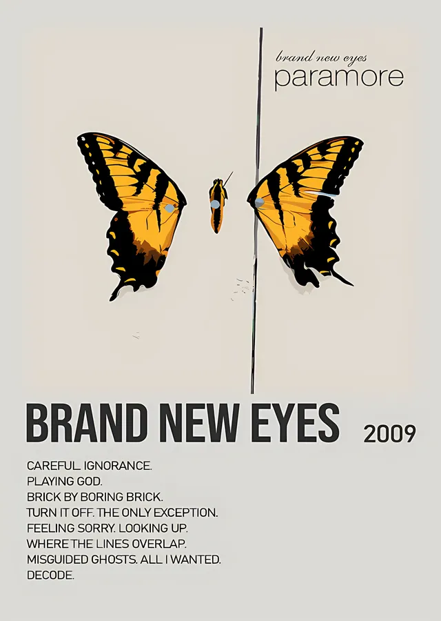 Paramore - Brand New Eyes Şarkı Listesi metal tablo