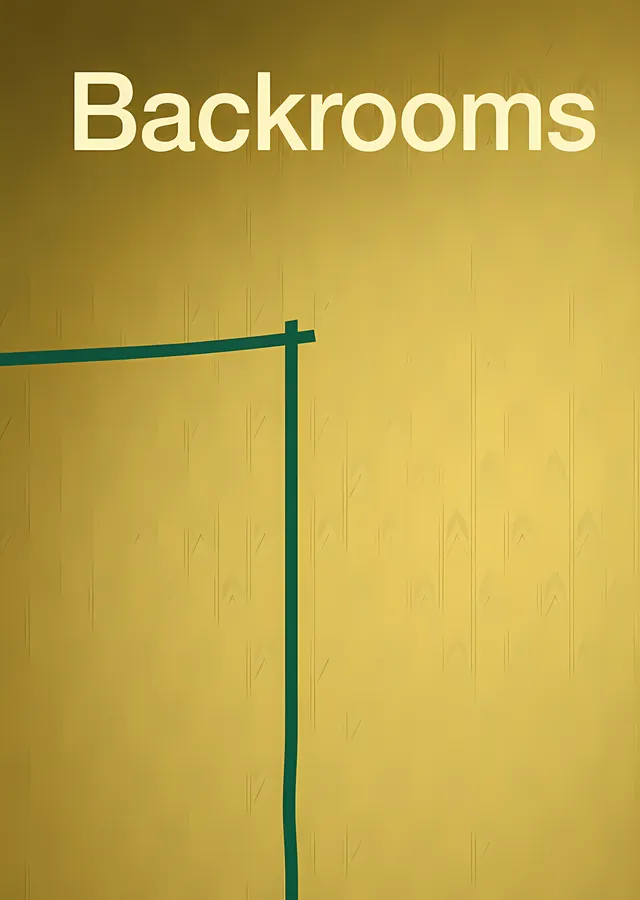 Backrooms - Yeşil Boru ve Sarı Duvar metal tablo