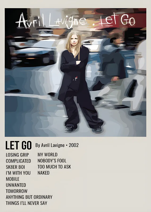 Avril Lavigne - Let Go Beyaz Künye metal tablo