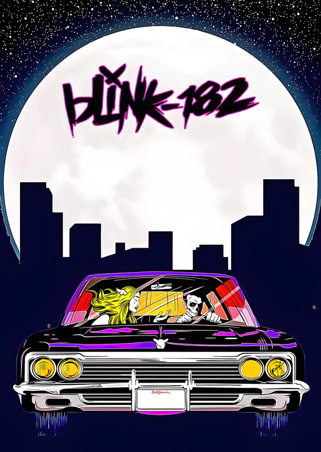 Blink-182 - Dolunayda Chevrolet metal tablo