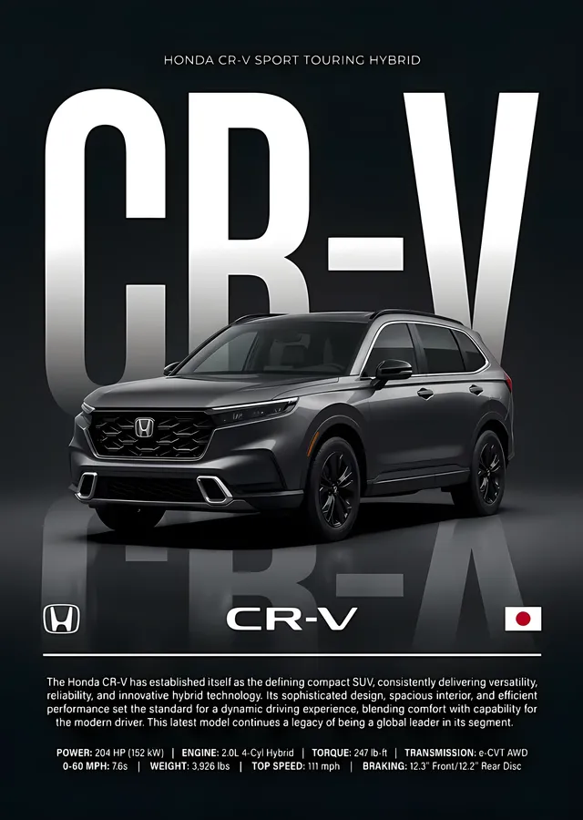 Honda CR-V metal tablo