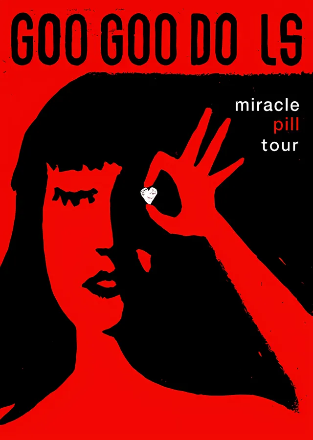 Goo Goo Dolls - Miracle Pill Tour Afişi metal tablo