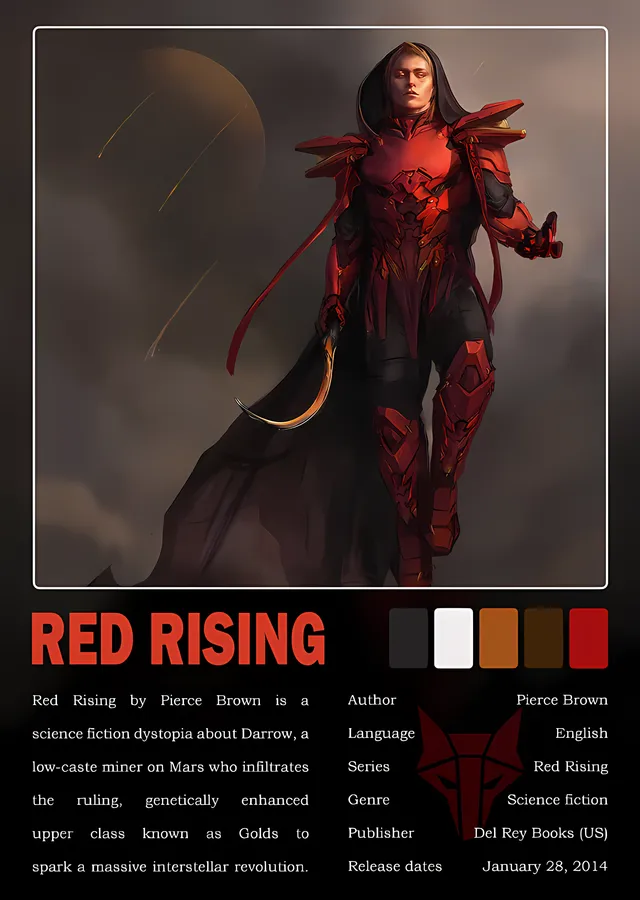 Red Rising - Kızıl Zırhlı Figür ve Künye metal tablo