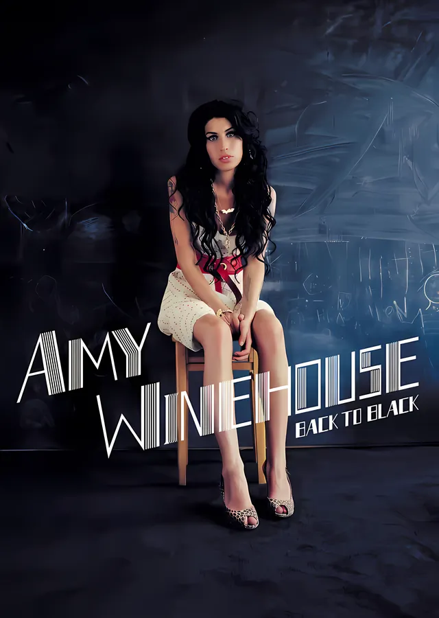 Amy Winehouse - Back to Black metal tablo