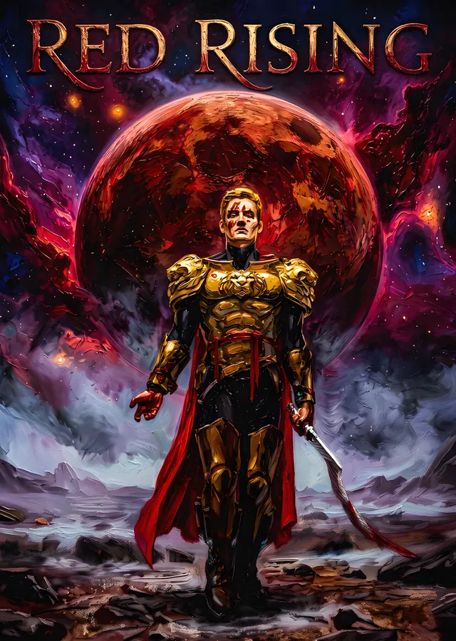 Red Rising - Mor Nebula metal tablo