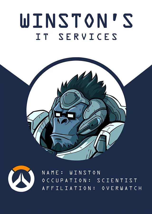 Winston's IT Services metal tablo
