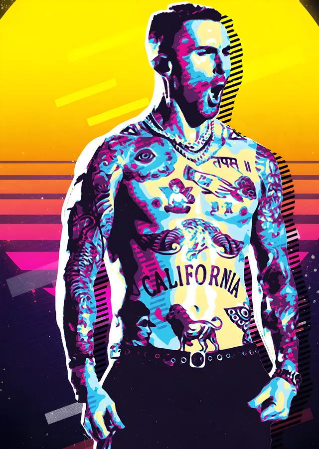 Adam Levine - California Dövmeleri metal tablo