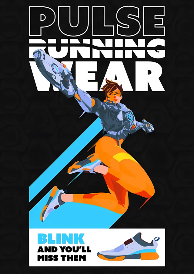 Pulse Running Wear - Overwatch metal tablo