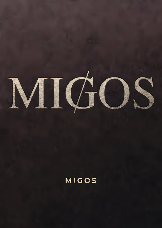 Migos - Kahverengi Minimal Künye metal tablo