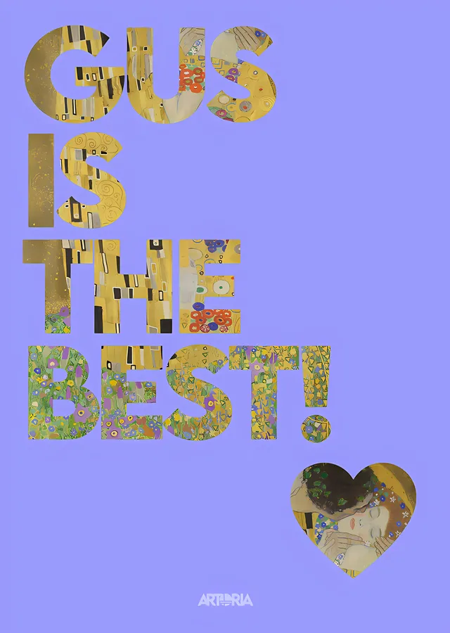 Gus Is The Best - Klimt Dokusu metal tablo
