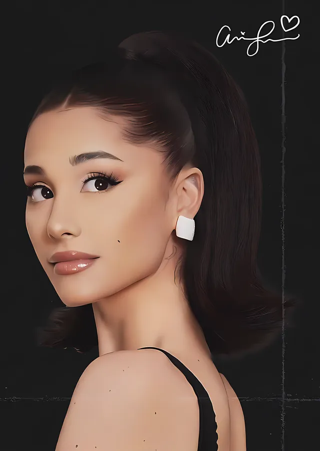 Ariana Grande - Sade Portre metal tablo