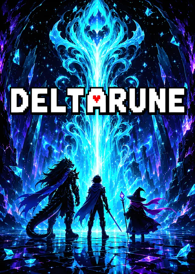Deltarune - Mavi Işık Sütunu metal tablo