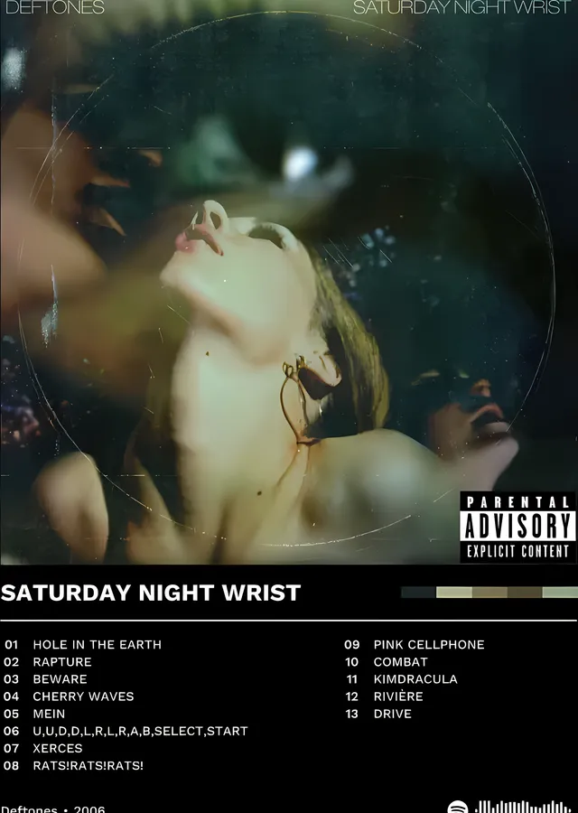 Deftones - Saturday Night Wrist metal tablo