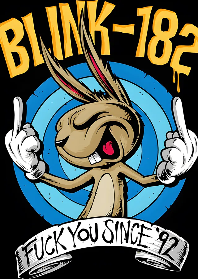 Blink-182 - Mavi Halkada Tavşan metal tablo