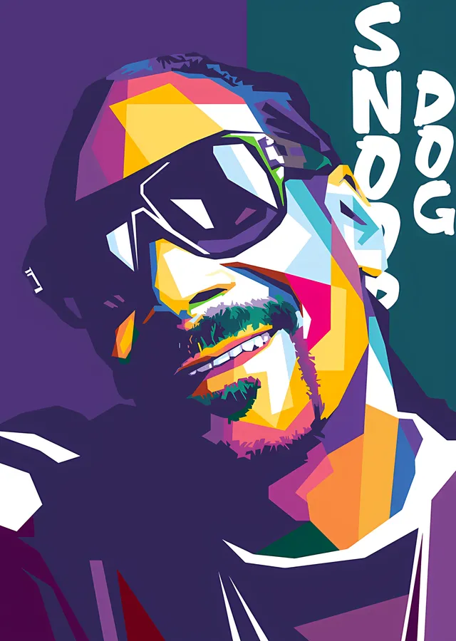Snoop Dogg - Mor Yeşil Dikey İsim metal tablo
