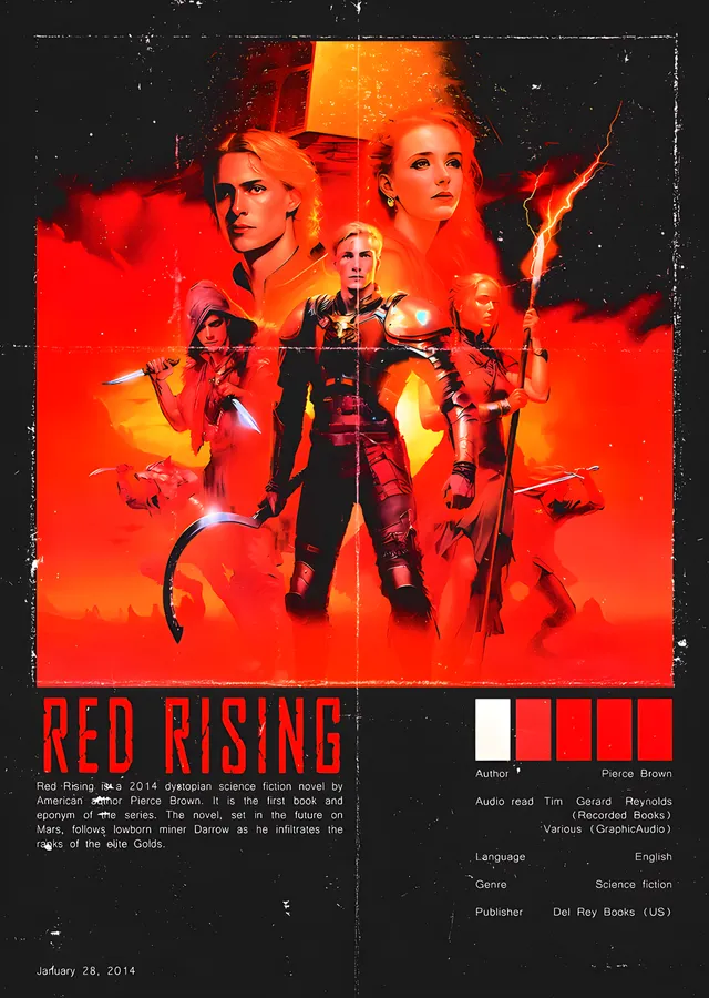 Red Rising - Karakter Afişi metal tablo