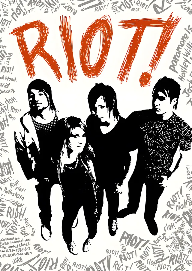 Paramore - Riot! Grup Afişi metal tablo