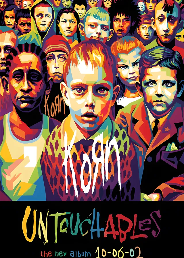 Korn - Untouchables Yüzler metal tablo
