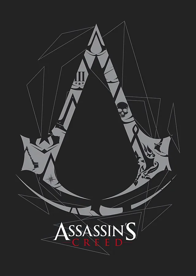 Assassin's Creed - Gri Amblem metal tablo
