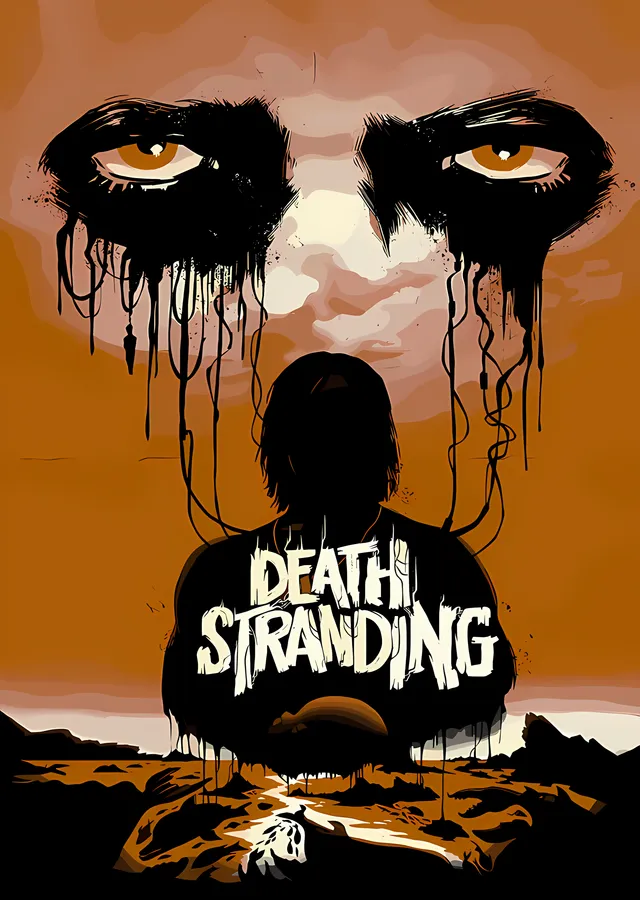 Death Stranding - Turuncu Gözyaşları metal tablo