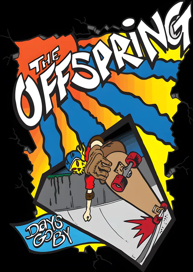 The Offspring - Days Go By Kaykay Çizimi metal tablo