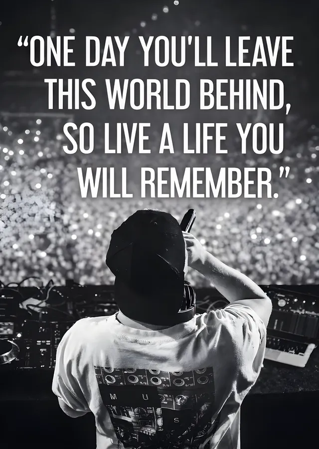 Avicii - Kalabalığa Karşı Alıntı metal tablo