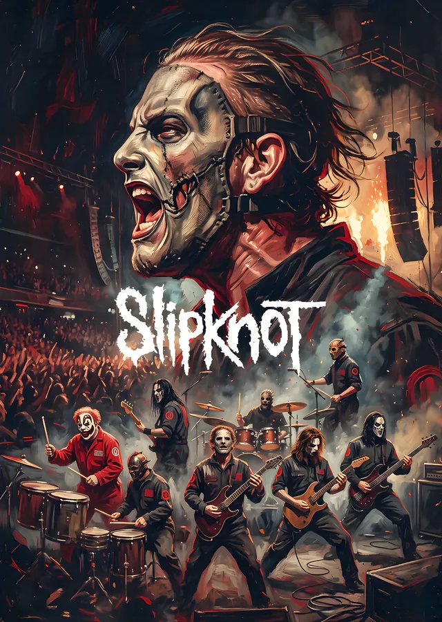 Slipknot - Sahnede Kadro metal tablo